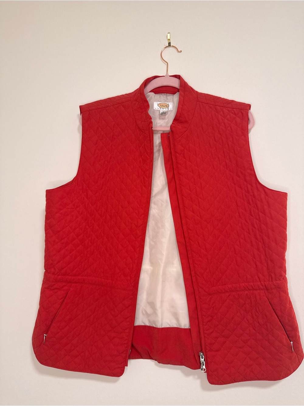 Talbots Quilted Orange Women's Vest
